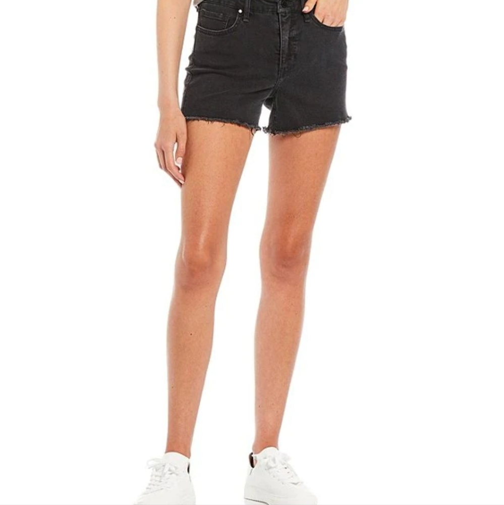 Frayed◾️High Rise Frayed Hem Denim Shorts, Size 30, Color: Midnight Sky, NWT